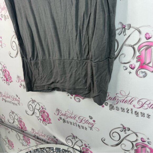 MEXX metropolitan shirt tshirt Top button detail sleeve grey gray comfy flowy - Picture 3 of 9